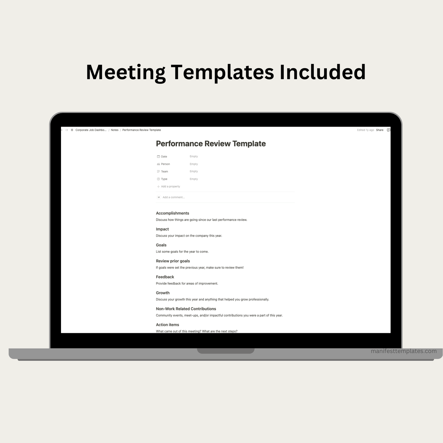 Notion Personal Planner Template: Corporate Edition