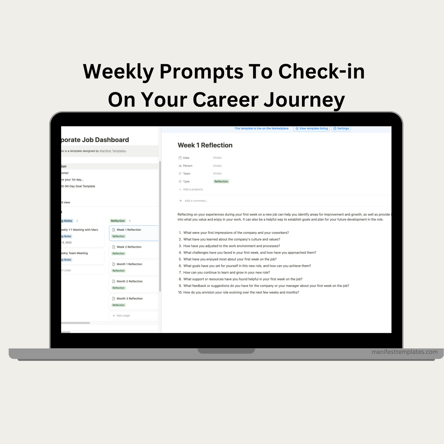 Notion Personal Planner Template: Corporate Edition