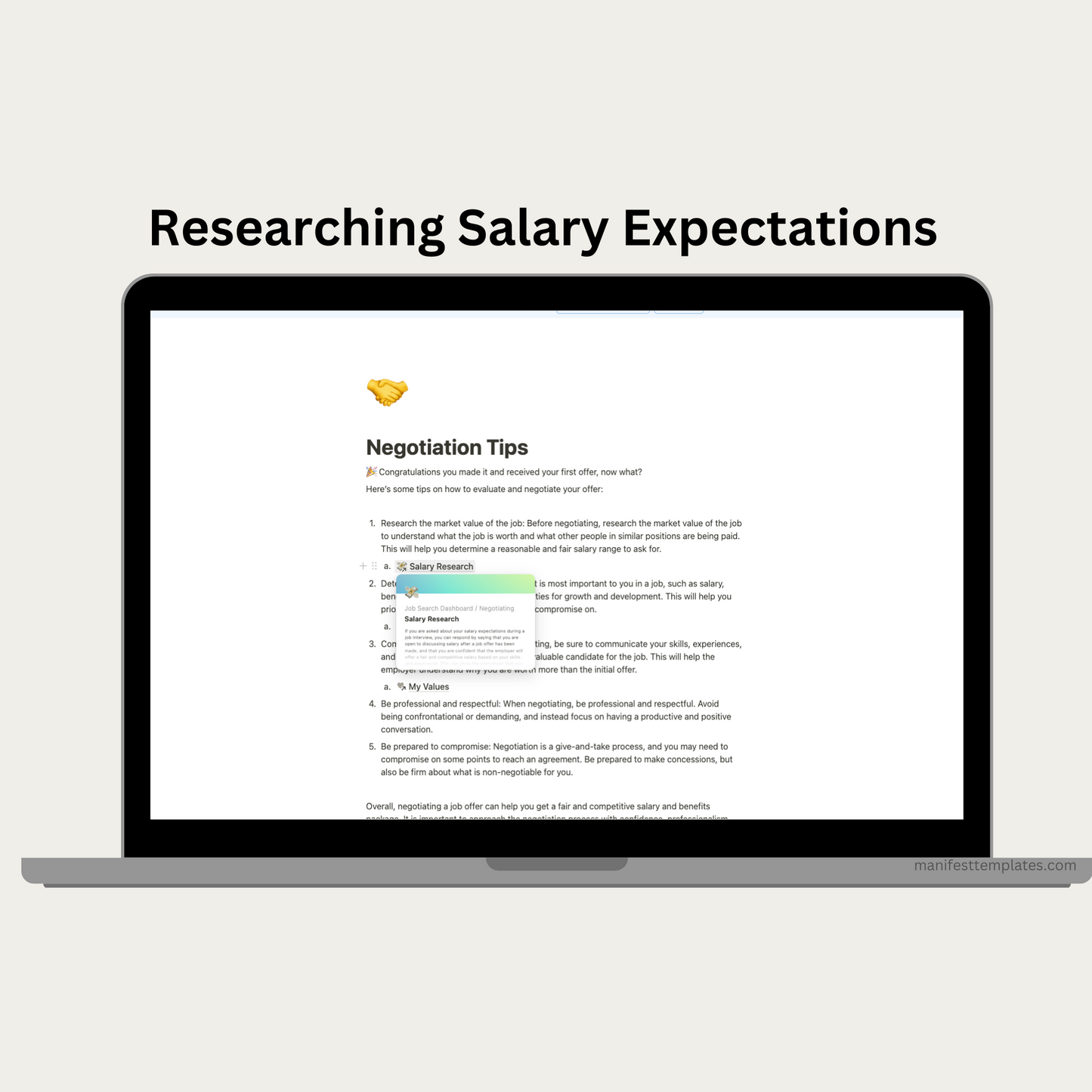 Notion Job Search Application Tracking Template