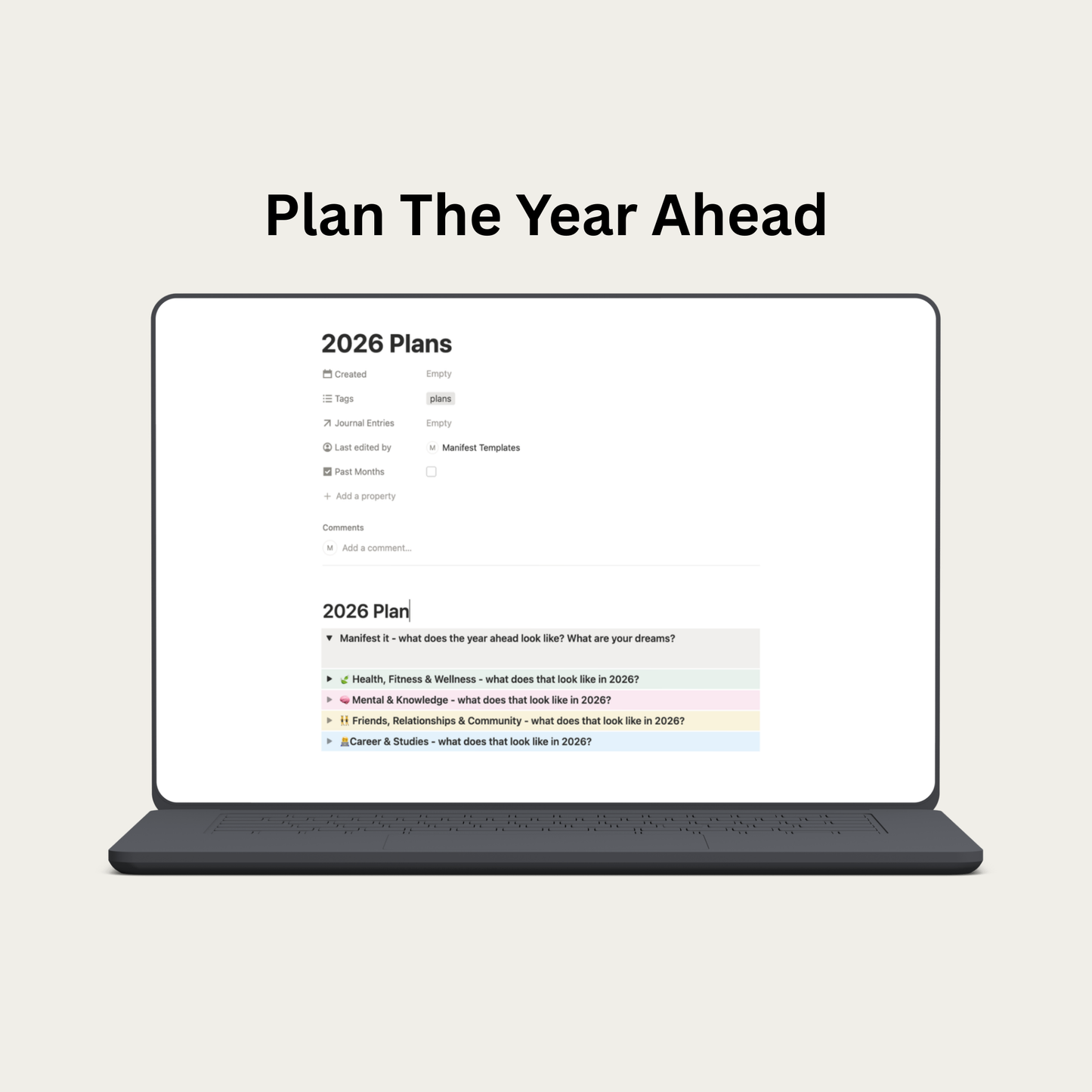 2026  Notion Journal & Planner Template